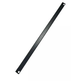 LASE 1/2U (Space) Black Heavy Duty Flanged 16GA Blank Rack Case Panel 19" x 0.875"