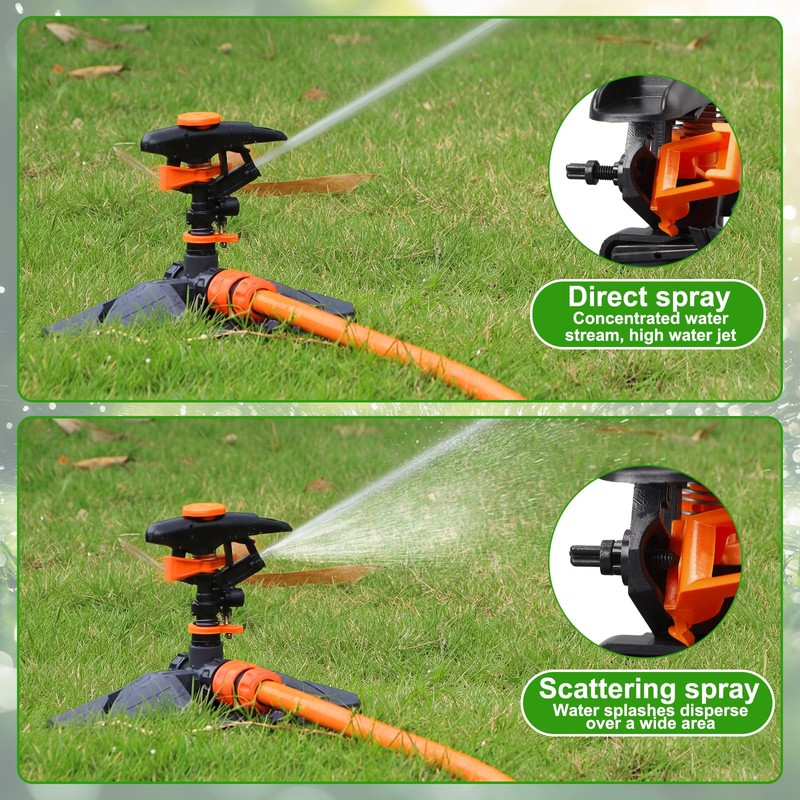 Jingmore 2 Pack Pulsating Lawn Sprinkler for Large Yard, 800