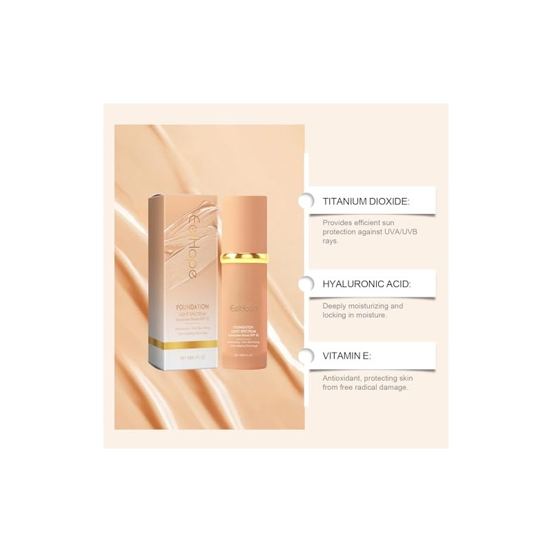 Piezas Base Maquillaje Espectro Medio Corrector Líquido Hidratante Que Cambia