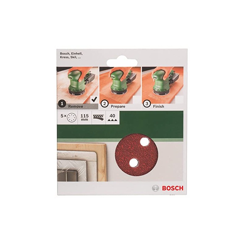 Bosch 2609256A15 Sanding Sheets for Eccentric Sanders Diameter 115 mm