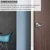 5 x Knobonly Privacy Door Handles Lever Keyless Brushed Nickel