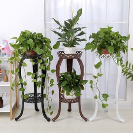 2-tier flower stand stand display stand organizer shelf die plant stand black