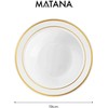 MATANA - 25 Premium Multi-Use Plastic Party Serving Bowls, White