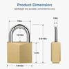Puroma 2 Pack Keyed Padlock Waterproof Solid Brass Lock, 1.1