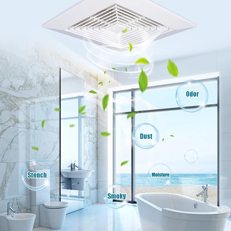 RLOZUI Bathroom Exhaust Fan 110 CFM 1.0 Sones Quiet Operation,