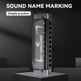 CONJURER 10Hole Diatonic Harmonica Blues Harmonica C Professional Mouth Organ