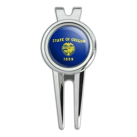 GRAPHICS & MORE Oregon State Flag Golf Divot Repair Tool and Ball Marker