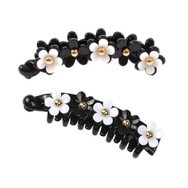 WOONEKY 2 Pack Acrylic Ponytail Holders Hair Clips for Headwear Hair Accessories Girl Small Ponytail Holders