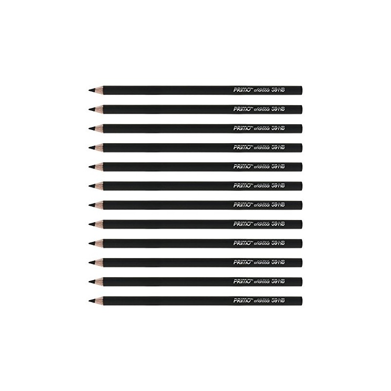 Primo Euro Blend HB Charcoal Pencils, Box of Twelve Hard