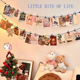 QXSTME 2-Packs Retractable Portable Travel Clothesline, Including 12 Clothes Clips, 13 Positioning Beads, Hanging at Will, Suitable for Indoor and Outdoor, Balcony, Outdoor Camping Accessories