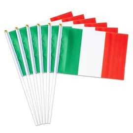 Italy Flag Small Italian Flag 12 Pack Mini Hand Held Italian Flags on Sticks for Party Parades Sports Events Patriotic Holiday Decorations