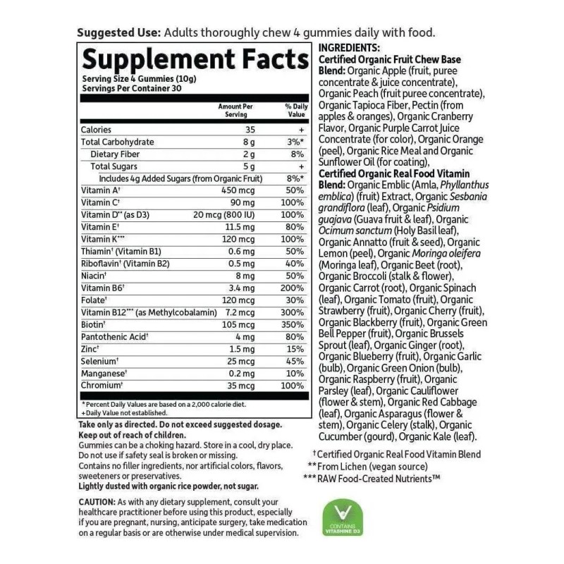 Mykind Organics Multi 40 - Máscaras Orgánicas De Vitamina Pa