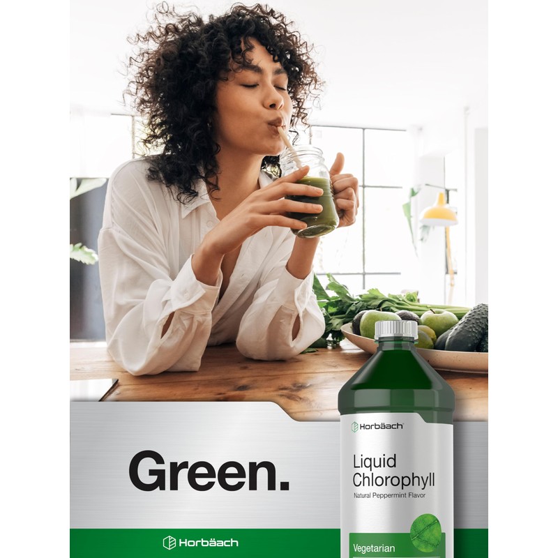 Horbäach Chlorophyll Liquid Drops | 100mg | 32 oz (2
