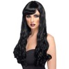 Smiffy's Desire Wig with Curls - Black, Long