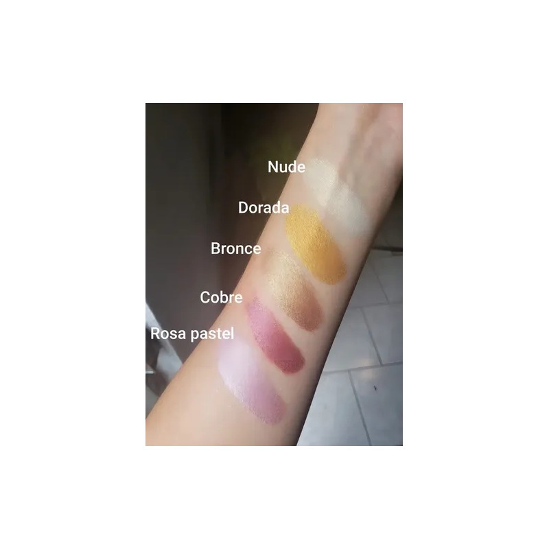 Base Maquillaje Hebbe Cosmetics Micas Vegetales Dorada Polvo Suelto 100g
