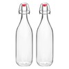 33OZ Swing Top Glass Bottles,2 Pack with Airtight Closures for