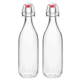 33OZ Swing Top Glass Bottles,2 Pack with Airtight Closures for Homemade
