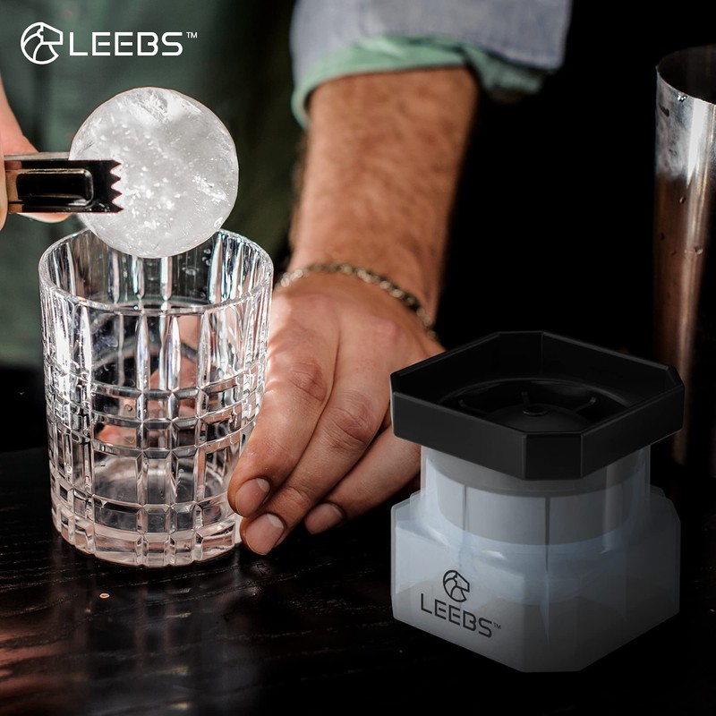 Silicone Freezer Press Sphere Ice Ball Maker Mold, 3 Pack
