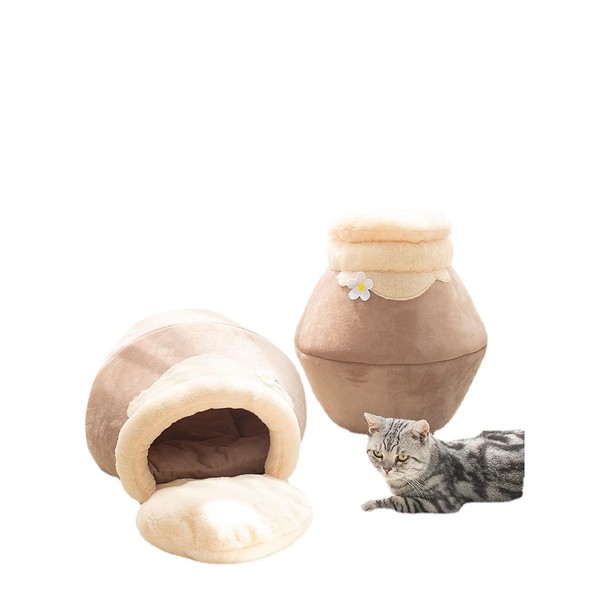 SSDH Cat Nest Winter Thick Foldable Closed Honeypot Shape Cat