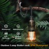 FIRMERST Outdoor Pendant Light Fitting with Plug, E27 Lamp holder