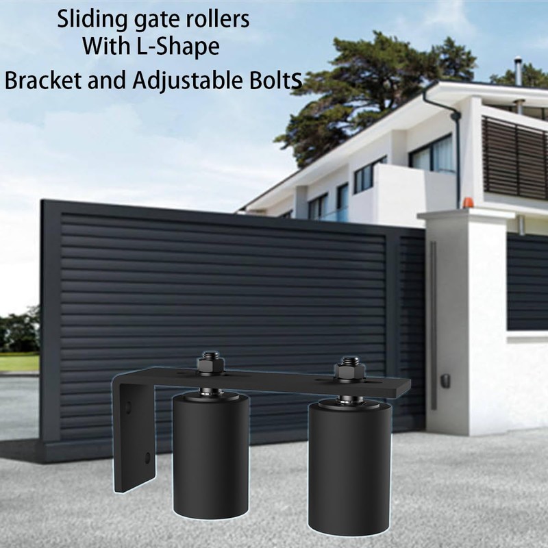 SongYung 3" Gate Roller Guide with L-Bracket, Universal Adjustable Gate