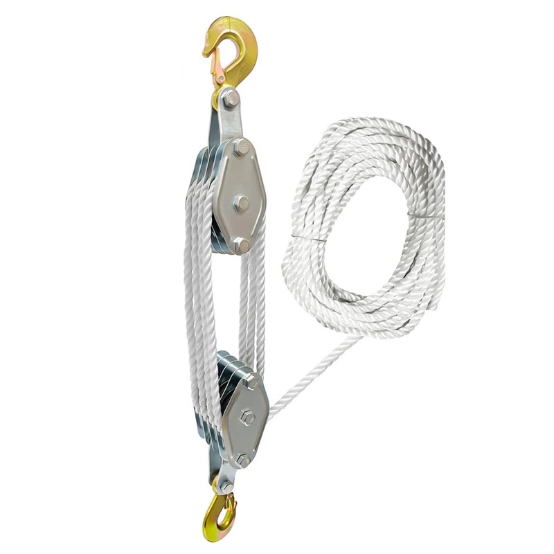 Manual Rope Pulley Hoist for Equipment Lifting – 270° Rotating