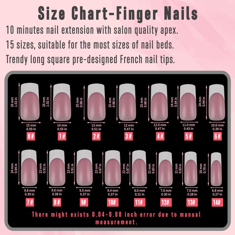 NOVO OVO French Tip Hand and Toe Nail Tips Press