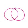 Large Hot Pink Hoop Earrings Thin Hoop Earrings 3.5 inch
