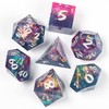 Cusdie Sharp Edges DND Dice, 7 PCs D&D Dice, Handcrafted