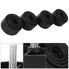 Fdit 4Pcs Black Round Sofa Legs M8 Screw 35mm Height