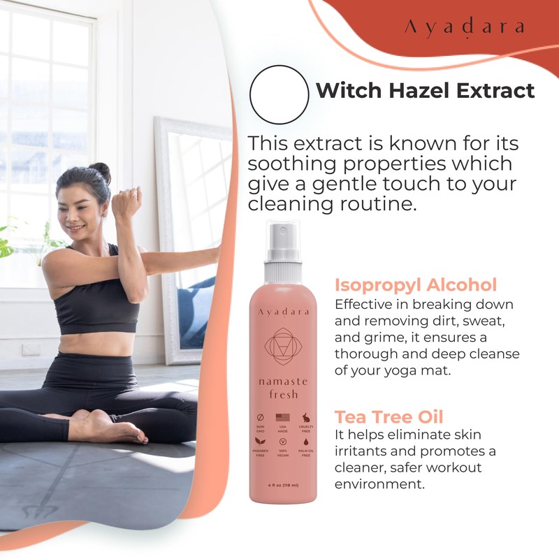 Yoga Mat Cleaner Spray, Cleaning Spray for Yoga Accessories, All