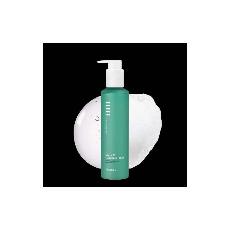 FLEEF FLEFF Cica-Aloe Cleansing Gel Foam 200ml - FLEFF Cica-Aloe