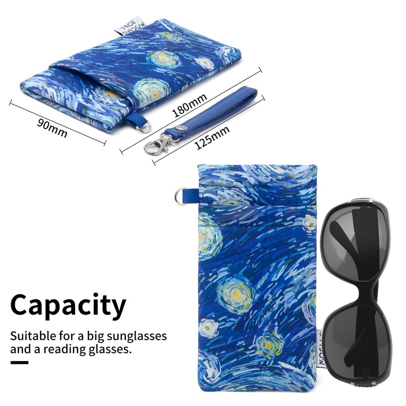 Face Shadow Double Glasses Case Soft Eyeglass Case For Women