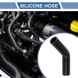 X AUTOHAUX 1 Pcs 30mm/1.18" ID 102mm/4.02" Length 45 Degrees Black Car Silicone Hose Coolant Hose Universal