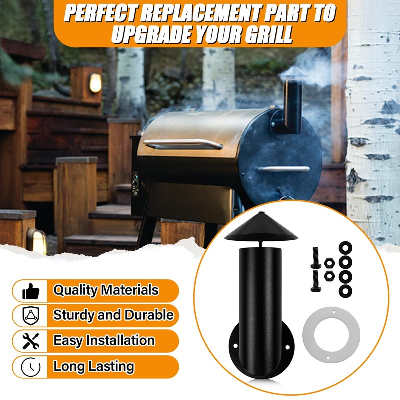 COMVIEE Pellet Grill Smoke Stack Chimney Replacement for Pit Boss