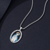 MEIDERBO Virgin Mary Necklace 925 Sterling Silver Our Lady of