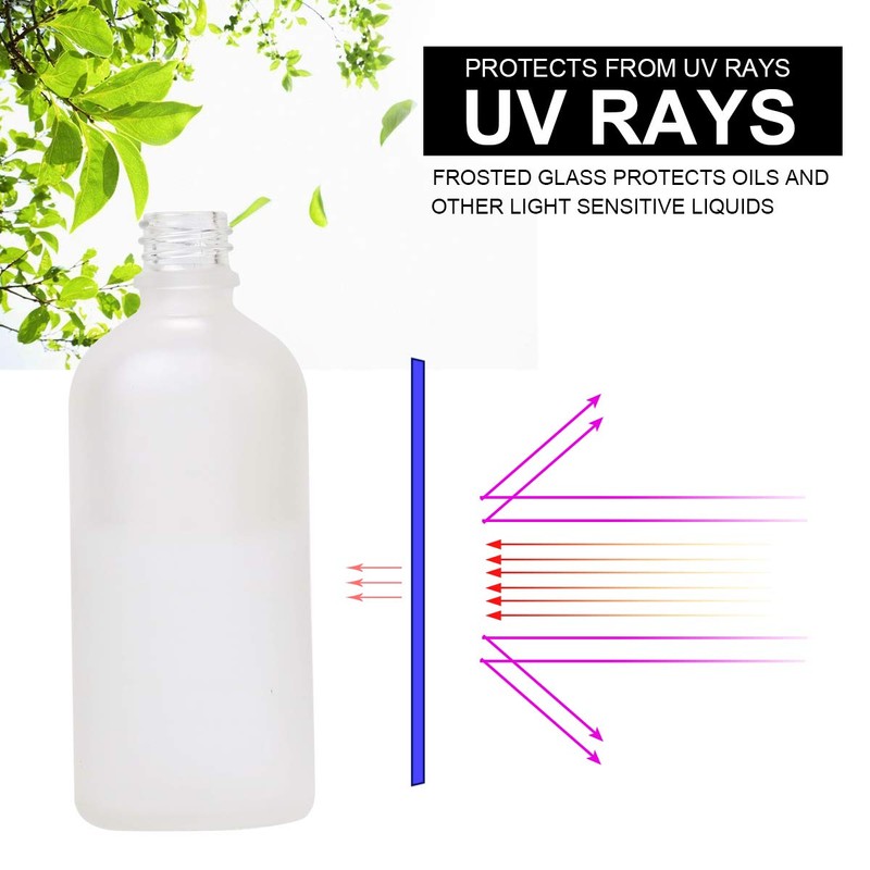 Empty Frosted Glass Spray Bottle 3.4oz, Perfume Atomizer, Fine Mist