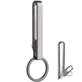 TIMULTI Titanium Key Chain Belt Clip Belt Hook, gray