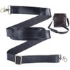 GORGECRAFT 57 Inch Shoulder Bag Replacement Strap Black Full Grain