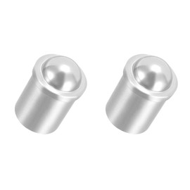 METALLIXITY Ball Plunger Cabinet Door Closet Drawer (10 x 13mm) 2Pcs, Ball Catch Latch Catcher - for Home Kitchen Cupboard Cabinet Door, Silver Tone