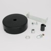 Junction Box Black Metal in Set with Accessories Diameter 80