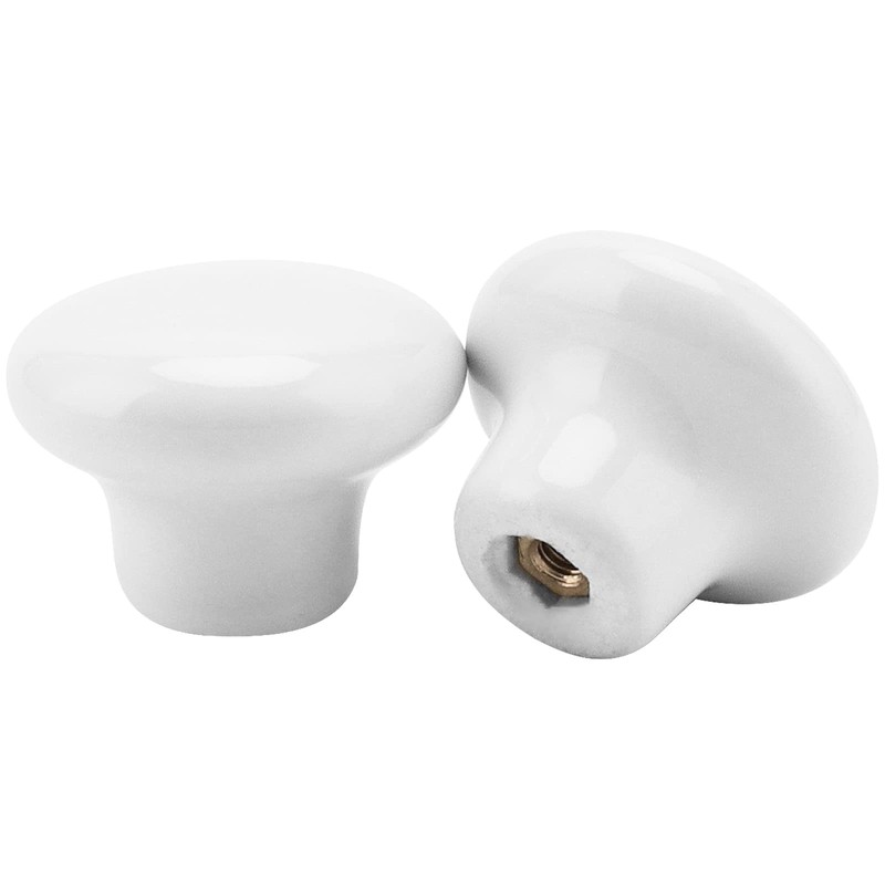 NINGWAAN 30 Pack White Door Cabinet Knobs, Ceramic Dresser Drawer