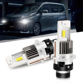 REPTICO D4R LED Headlight, Compatible with New Vehicle Inspection, R Shade Included, Wiringless, D4R LED, Explosive Bulb, Genuine HID Replacement, 6500K, White, 35W, 28000 Cantera, For 12 V Cars,