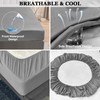 Sufdari Waterproof Mattress Protector double,135x190cm Mattress Cover for Bed,30cm Deep