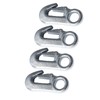 4Pcs Trailer Snap Hook 90mm Iron Tow Hook Safety Chain