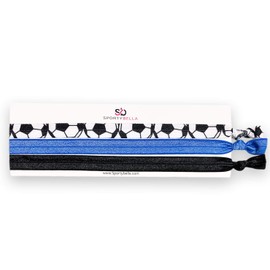 Soccer Headband, Soccer Hair Accessories- Gift for Girl Soccer Players (Blue)