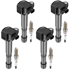 4-Pack UF712 Ignition Coils & 93501 Spark Plugs Kit Compatible with Acura ILX/TLX 2016-2020, Compatible with Honda CR-V/Accord, 2.4L L4 - Replaces 305205A2A01 5C1889 & more