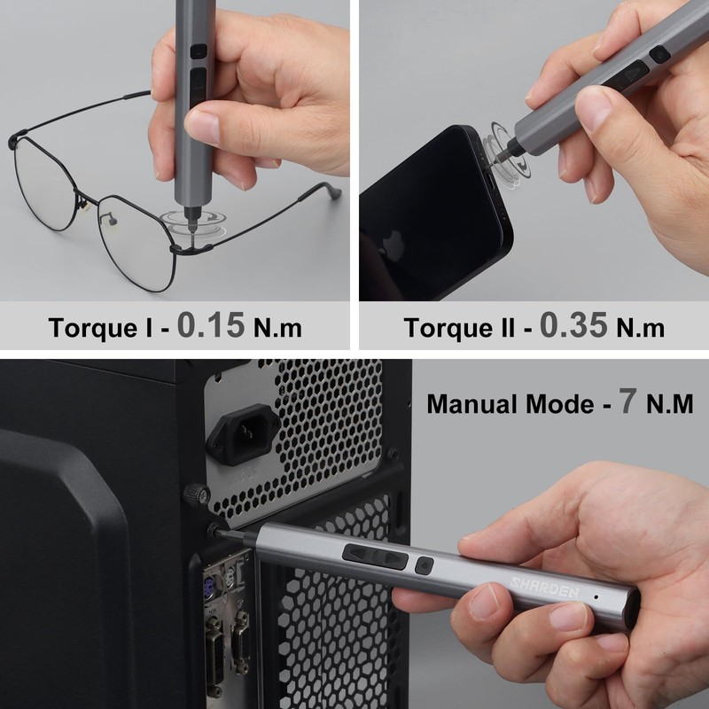 SHARDEN Mini Electric Screwdriver, 29 in 1 Small Electric Screw