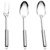 Serving Spoons Large, Stainless Steel Kitchen Utensils Set, 3-Piece Cooking