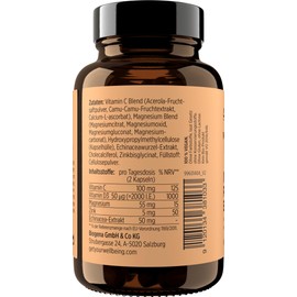 get your well being BY BIOGENA get your wellbeing by BIOGENA - Immun Pro Spezialkomplex - Immunsystem Zellschutz mit Vitamin-C, D3, Zink, Magnesium & Echinacea - 60 Kapseln - Nahrungserg?nzungsmittel vegan & konservierungsstofffrei